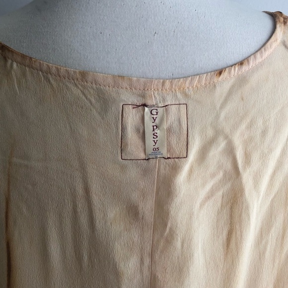 Gypsy 05 100% Silk Cold Shoulder Tie Dye Top - Picture 4 of 8